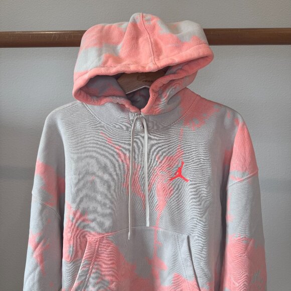 Women's Jordan Heritage Tie Dye Hoodie DM5238-104 | Rare | Cream Neon Orange | - Picture 3 of 12